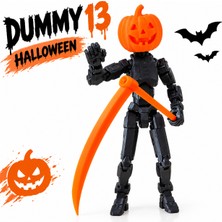 M&D Design Dummy 13 Halloween Balkabağı Kafalı Figür – 3D Baskı Oynar Eklemli Oyuncak