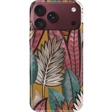 Adasena iPhone 18 Pro ile Uyumlu Kılıf Desenli Baskılı Tpu Rubber Kapak Yapraklar