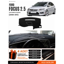 E-BİZ Ford Focus 2.5 Hatchback Kapaklı (2008-2011) Uyumlu Torpido Örtüsü - Siyah-Gri - FO011