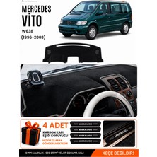 E-BİZ Mercedes Vıto W638 (1996-2003) Uyumlu Torpido Örtüsü, Torpido Kılıfı - Siyah-Gri - MB024
