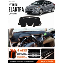 E-BİZ Hyundai Elantra (2011-2017) Uyumlu Torpido Örtüsü, Torpido Kılıfı - Siyah-Kahverengi - HU016