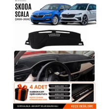 E-BİZ Skoda Scala (2020-2026) Uyumlu Torpido Koruma, Torpido Örtüsü, Torpido Kılıfı - Siyah-Gri - SK005