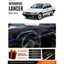E-BİZ Mıtsubıshı Lancer (1987-1991) Uyumlu Torpido Örtüsü, Torpido Kılıfı - Siyah-Mavi - MI012