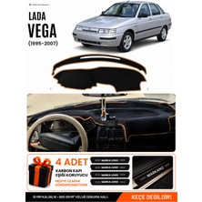 E-BİZ Lada Vega (1995-2007) Uyumlu Torpido Örtüsü, Torpido Kılıfı - Siyah-Kahverengi - LD001