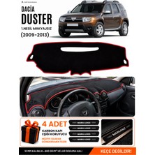 E-BİZ Dacia Duster 1.nesil Makyajsız (2009-2013) Uyumlu Torpido Örtüsü - Siyah-Kırmızı - DA003