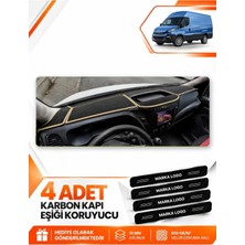 E-BİZ Iveco Daıly (2015-2021) Uyumlu Ön Örtüsü Torpido Koruma Koruyucu Kılıfı Halısı - Siyah-Bej - IV002
