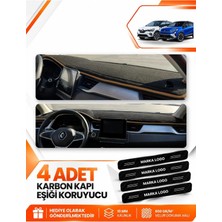 E-BİZ Renault Captur 2 (2019-2024) Uyumlu Ön Torpido Koruma Kılıfı Örtüsü - Siyah-Kahverengi - RE036