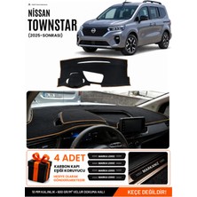 E-BİZ Nissan Townstar (2025-SONRASI) Uyumlu Torpido Örtüsü, Torpido Kılıfı - Siyah-Kahverengi - NI023
