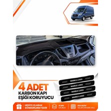 E-BİZ Ford Transit (2015-2022) Uyumlu Torpido Koruma Koruyucu Kılıfı Halısı Örtü Göğüs - Siyah - FO030