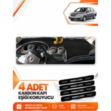 E-BİZ Chevrolet Aveo T250 (2006-2011) Uyumlu Ön Örtüsü Torpido Koruma Kılıfı Halısı - Siyah-Bej - CH008