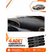 E-BİZ Kia Sephia (1995-1998) Uyumlu Ön Torpido Koruma Kılıfı Halısı Örtüsü - Siyah-Kahverengi - KI015