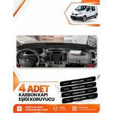 E-BİZ Renault Trafic (2004-2010) Uyumlu Torpido Koruma Koruyucu Kılıfı Halısı Örtü Göğüs - Siyah - RE049