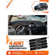 E-BİZ Suzukı Grand Vitara (2006-2012) Uyumlu Ön Torpido Koruma Kılıfı Örtüsü - Siyah-Kahverengi - SZ005