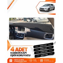 E-BİZ Volvo V40 (2012-2019) Uyumlu Torpido Koruma Koruyucu Kılıfı Halısı Örtü Göğüs Panel - Siyah - VO005