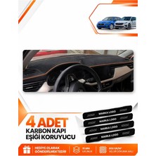 E-BİZ Skoda Scala (2020-2026) Uyumlu Ön Torpido Koruma Kılıfı Halısı Örtüsü - Siyah-Kahverengi - SK005