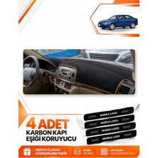 E-BİZ Hyundai Sonata (2004-2007) Uyumlu Ön Torpido Koruma Kılıfı Halısı Örtüsü - Siyah-Kahverengi - HU029