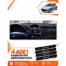 E-BİZ Peugeot 206 Büyük Ekranlı (1998-2009) Uyumlu Torpido Koruma Kılıfı Halısı Örtü - Siyah - PE002