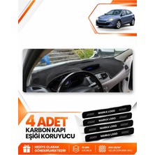 E-BİZ Renault Megane 3 Küçük Ekran (2008-2015) Uyumlu Torpido Koruma Kılıfı Halısı Örtü - Siyah - RE022