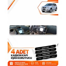 E-BİZ Toyota Land Cruıser Prado (2002-2009) Uyumlu Torpido Koruma Kılıfı Örtüsü - Siyah-Kahverengi - TO020