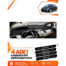 E-BİZ Honda Cıvıc Fd6 (2005-2011) Uyumlu Ön Örtüsü Torpido Koruma Kılıfı Halısı - Siyah-Bej - HO010