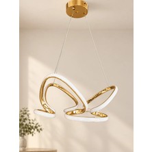 Kumsar Aydınlatma Kelebek Model  3 renk ışık özellikli led  Gold Avize mutfak - oturma odası - çocuk odası - hol - antre - misafir odası avize modeli