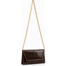 Tecer Bag Kadın Parlak Mini Zarf Çapraz Askılı Clutch Çanta