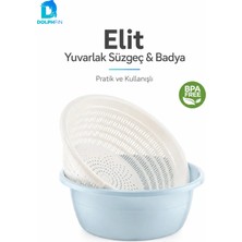 Dolphfin Elit Yuvarlak Süzgeç ve Badya Seti Bpa Free