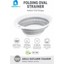 Dolphfin Katlanır Oval Süzgeç Mutfak Pratik Kullanım Gereci