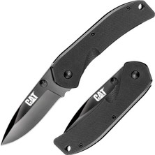 Cat DA980008 Kemer Askı Kancalı Katlanabilir 16CM Paslanmaz Çelik Siyah Kamp Çakısı Bıçağı