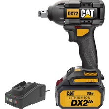 Cat DX72BC 18VOLT/2.0AH Li-Ion Tek Akülü Şarjlı 350NM Kömürsüz Profesyonel Somun Sıkma