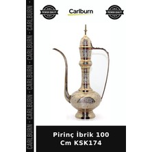 Carlburn Özel Üretim Dekoratif Geleneksel Salon Aksesuar Büyük Boy Pirinç Ibrik 100 cm KSK174