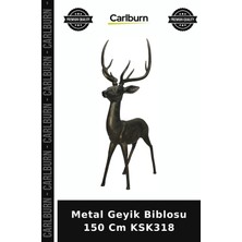 Carlburn Özel Üretim Dekoratif Salon Modern Aksesuar Metal Geyik Biblosu 150 cm KSK318