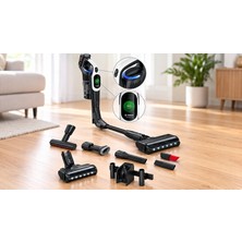 Bosch BCS1041WAC Unlimited 10 Dikey Şarjlı Süpürge, 0,4 Litre Toz Haznesi ve Güçlü Emiş Teknolojisi