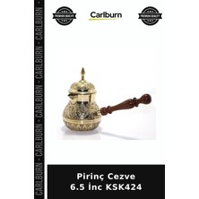 Carlburn Özel Üretim Mutfak Geleneksel Sunum Çeyiz Kahve Ekipmanı Pirinç Cezve 6.5'' Inc KSK424