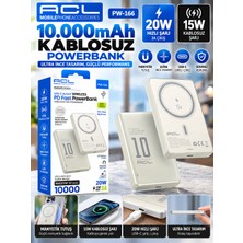 Azurtech Acl PW-166 10.000MAH 20W Kablosuz Hızlı Şarj Powerbank – Ultra Ince, Usb-C