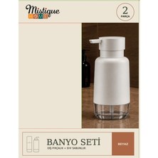 Mistique Home Diş Fırçalık Sıvı Sabun Banyo Seti 5 Adet
