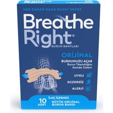Breathe Right Büyük Boy Burun Bantları 10'lu 4 Adet