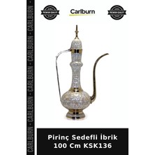Carlburn Özel Üretim Dekoratif Salon Geleneksel Şık Büyük Boy Pirinç Sedefli Ibrik 100 cm KSK136