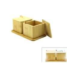 Efnaz Style 2pcs Baharatlık - Tuzluk Ahşap Bambu
