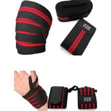 Tr Ağırlık Bilekliği Bilek Koruyucu Wrist Wraps ve Spor Dizlik Seti