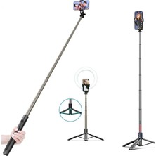 Tr Q6 Katlanabilir Çok Fonksiyonlu Selfie Tripod Vlog Uzaktan Kumandalı 4 In 1 Android Ios