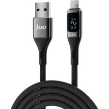 Tr Ayrex LED Ekranlı Usb-A To iPad Örgülü Hızlı Şarj ve Kablosu 2 Metre