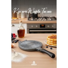 Tr Kuvars Ocak Üstü Döküm Waffle Tavası 20 cm