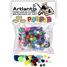 Tr Ponpon 10 mm 20 mm 30 mm 85 Li Set 1 Paket Karışık Renk Pon Pon 1 cm 2 cm 3 cm Pompom Elişi E
