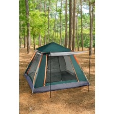 Tr Tam Otomati̇k 4-6 Ki̇şi̇li̇k Tenteli̇ Kamp Çadiri 240X240X155 cm (Yeşi̇l)
