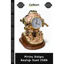 Carlburn Özel Üretim Dekoratif Denizci Hediye Retro Koleksiyon Pirinç Dalgıç Başlığı Saat 2586