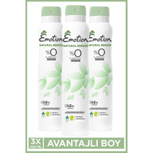 Tr Natural Breeze Kadın Alüminyumsuz Vegan Deodorant 3X200 ml Hızlı Kurur, Leke Bırakmaz