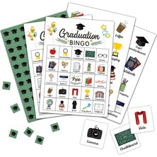 Bingo Kartları, 24 Oyuncu Için Mezuniyet Oyunu, Aile Arkadaşları Için Mezun Parti Oyunları, Okul Sınıf Etkinlikleri, Tatil Partisi Hediyeleri Malzemeleri Süslemeler (09)
