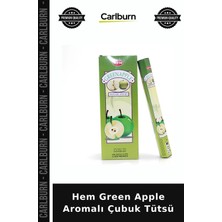 Carlburn Özel Üretim Yeşil Elma Koku Ev Dekor Rahatlatıcı Hem Green Apple Aromalı Çubuk Tütsü