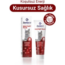 ZentiaVet Multıvet Plus 16 Vitamin Minareller ve Aminoasitler Kedi Maltı Kedi Vitamini Malt Paste Macun 100 gr
